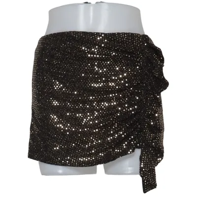 Skort (Schwarz, Gold) von Zara Elasthan, Polyamid