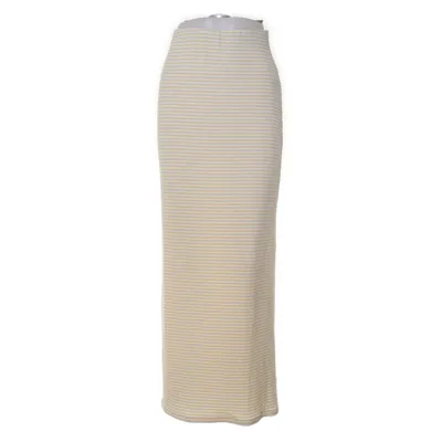 Maxi rok (Geel, Wit) van Nelly Elastaan, Polyester, Viscose