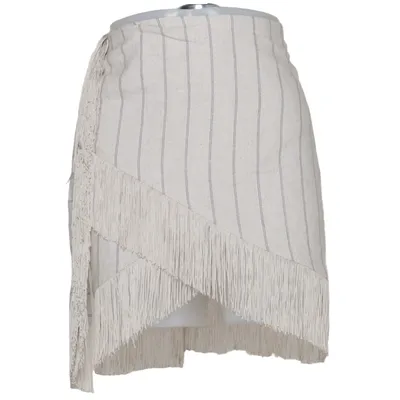 Kjol (Beige) från Claire Rose x NA-KD Bomull, Linne, Polyester