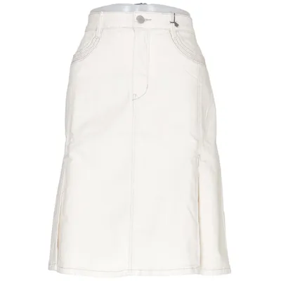 Jupe en jean (Beige) de Flash Woman Coton, Élasthane, Polyester
