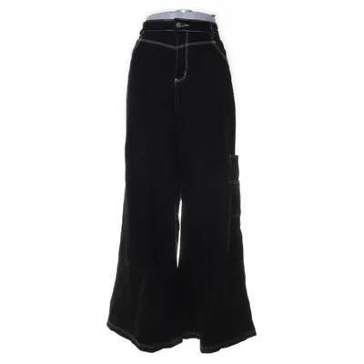 Cargo pants (Black, White) from Romwe Cotton