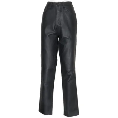 Leren broek (Zwart) van Repeat Leer