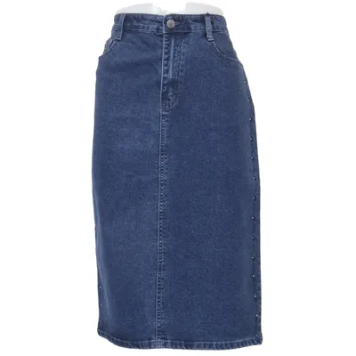 Jeanskjol (Blå) från H & D Bomull, Elastan, Polyester