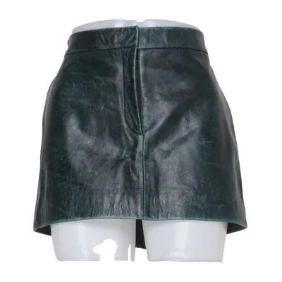 Nederdel (Grøn) fra H&M Studio Læder, Viscose