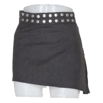 Wrap skirt (Gray) from Punk Royal Polyester, Viscose, Wool