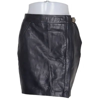 Wrap skirt (Black) from ESPRIT Collection Leather, Polyester
