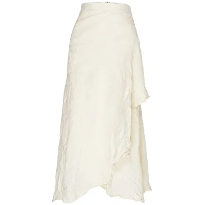 Jupe longue (Jaune) de Lindex Coton, Viscose