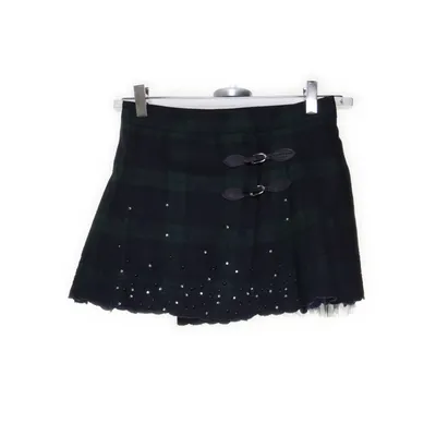 Wrap skirt (Blue, Green) from Alberta Ferretti Polyamide, Polyester, Wool