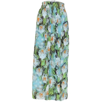 Jupe longue (Bleu, Vert, Multicolore) de Alba Moda Coton, Polyester