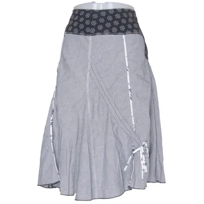 Jupe (Gris, Bleu, Blanc) de Ldn Coton, Lin, Polyester