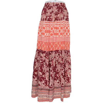 Maxi rok (Rood, Oranje, Beige, Meerkleurig) van Lollys Laundry Viscose