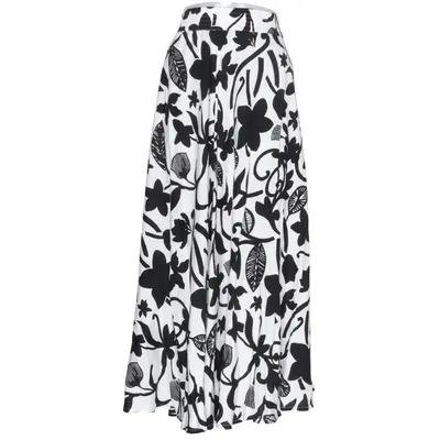 Nederdel (Sort, Hvid) fra Bonprix Viscose