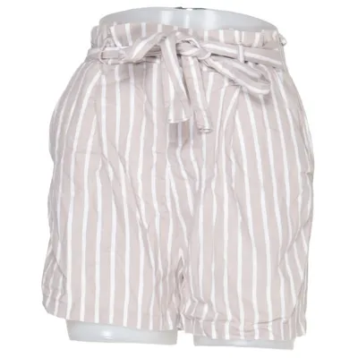 Short (Beige, Blanc) de Amisu Lin, Viscose