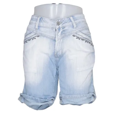 Denim shorts (Blauw) van Auposen Jeans Katoen, Elastaan