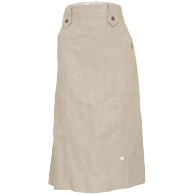 Nederdel (Beige) fra Marina Rinaldi Acetat, Bomuld, Linned, Polyamid