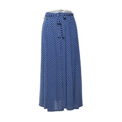 Långkjol (Blå, Vit) från Stockholms Klänningsfabrik Elastan, Polyester