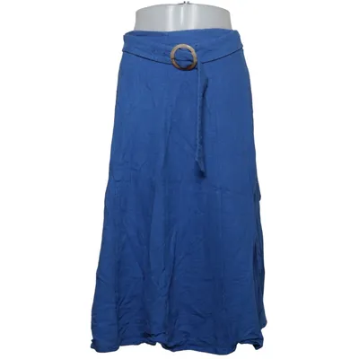 Jupe (Bleu) de MOTF Lin, Polyester, Viscose