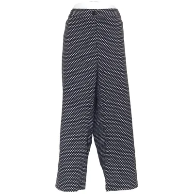 Pants (Black, White) from Selection by Ulla Popken Cotton, Elastane, Polyamide