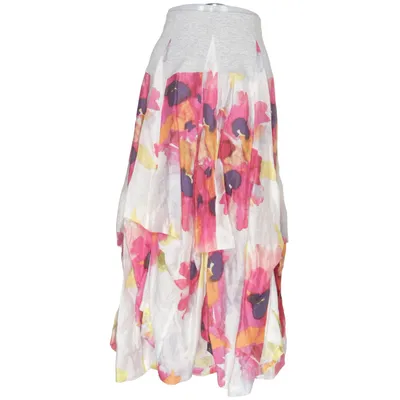Maxi skirt (Pink, Yellow, Multicolored) from She's Crazy Linen, Polyester, Viscose