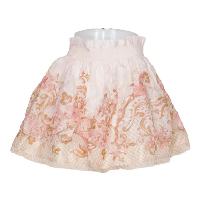 Jupe (Rose, Beige) de Zimmermann Coton, Lin, Soie