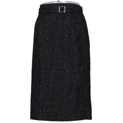 Jupe (Noir, Multicolore) de MaxMara Laine, Soie