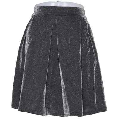 Kjol (Svart, Silverfärgad) från Women Only Elastan, Metallfiber, Polyester