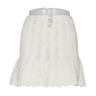 Skirt (White) from Zara Cotton, Polyester