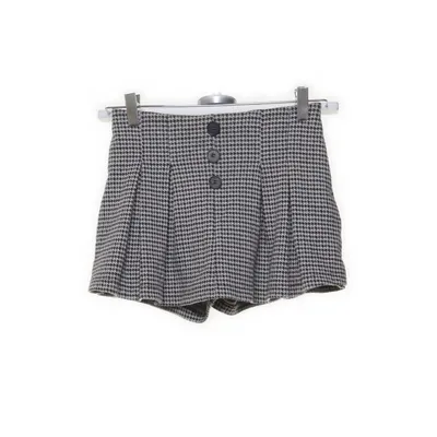 Skort (Black, White) from Zara Cotton, Elastane, Polyester, Viscose