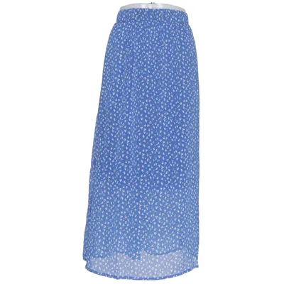 Jupe longue (Bleu, Blanc) de Denim Hunter Polyester, Viscose