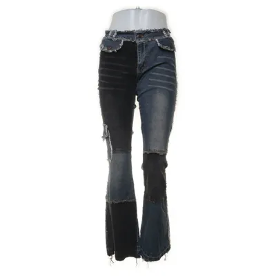 Jeans (retro, vintage, y2k, 00's, 00-tal, trend, grunge, patchwork) från Broker Bomull, Elastan