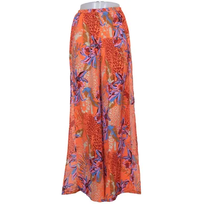 Palazzo pants (Orange, Multicolored) from ASOS Polyester