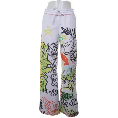 Sweatpants (White, Multicolored) from Jaded London
