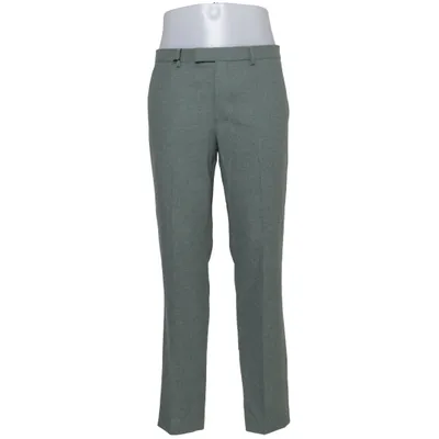 Kostuumbroek (Groen) van Harry Brown Polyester, Wol