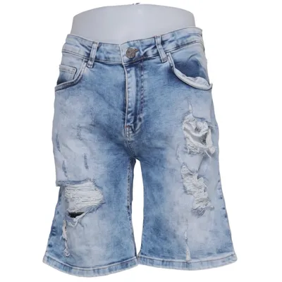 Jeansshorts (Blå) från Leif Nelson Bomull, Elastan