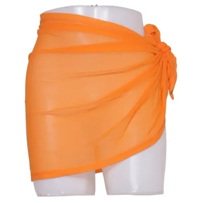 Strandkjol (Orange) från Shein Elastan, Polyamid