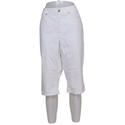 Pantacourt (Blanc) de Cambio Jeans Coton, Élasthane