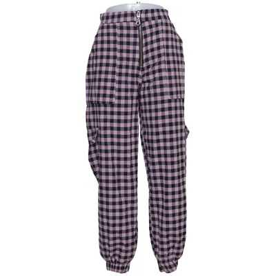 Pantalon cargo (Rose, Noir) de The Ragged Priest Coton, Fibre métallique, Polyester