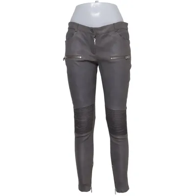 Pantalon en cuir (Gris) de Anine Bing Acétate, Cuir