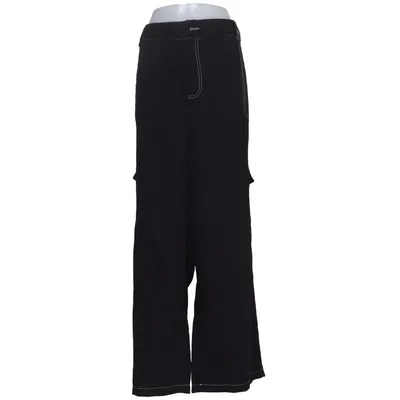 Pantalon cargo (Noir) de Shein Curve Polyester, Viscose
