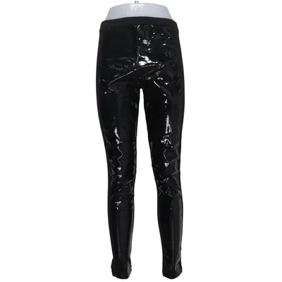 Vinyl pants (Black) from Ida Sjöstedt Elastane, Polyamide, Polyester, Polyurethane, Viscose