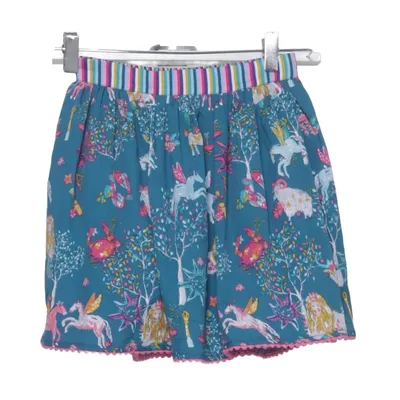 Skirt (Blue, Multicolored) from Monsoon Cotton, Polyester