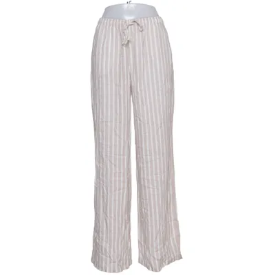 Pajama pants (Beige, White) from Stradivarius Linen, Viscose