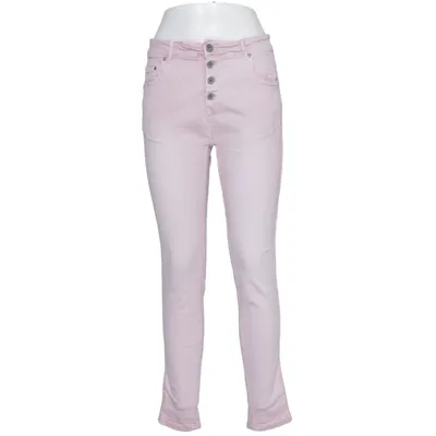 Jeans (Pink) from Hand Work Denim Cotton, Elastane
