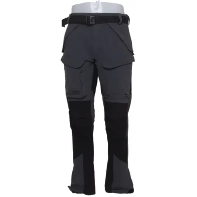 Outdoor pants (Gray, Black) from Fladen Elastane, Polyester