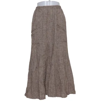 Jupe longue (Marron) de Mocca Lin, Polyamide, Laine