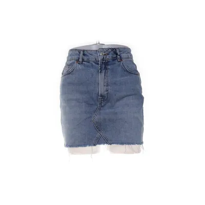 Denim skirt (Blue) from Topshop Moto Cotton