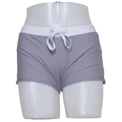 Badshorts (Grå, Vit) Elastan, Polyamid