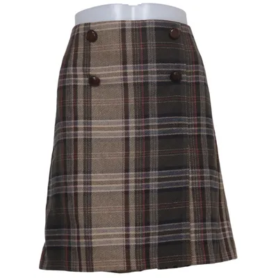 Skirt (Green, Brown, Beige) from American English by Park Lane Acrylic, Cotton, Polyester, Wool
