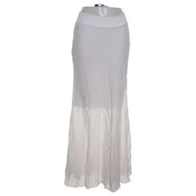 Långkjol (Beige, Vit) Bomull, Elastan, Linne, Viskos