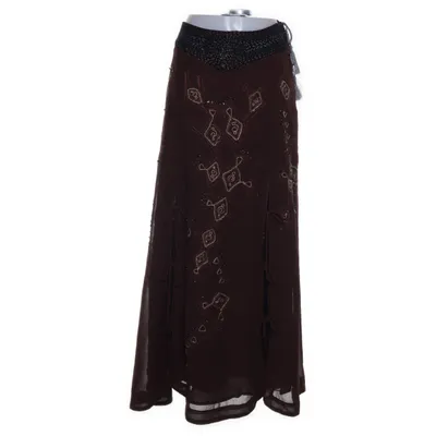 Maxi nederdel (Brun, Flerfarvet) fra Munthe plus Simonsen Polyester, Silke